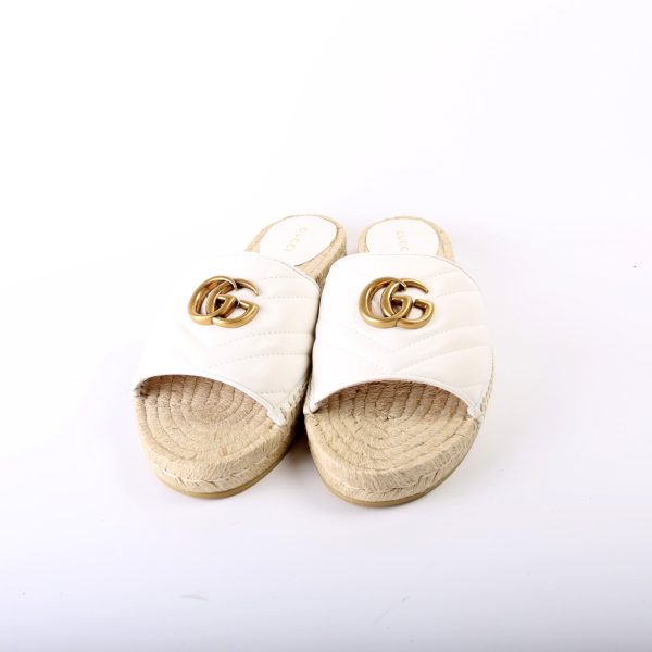 Gucci Marmont Espadrille Slides Size 39.5 Hot on Sale