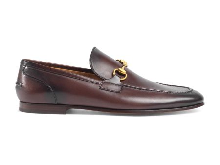 Gucci Jordaan Shoes Men s Dark Brown Leather Loafers Bit 406994 (GGM1706) Hot on Sale