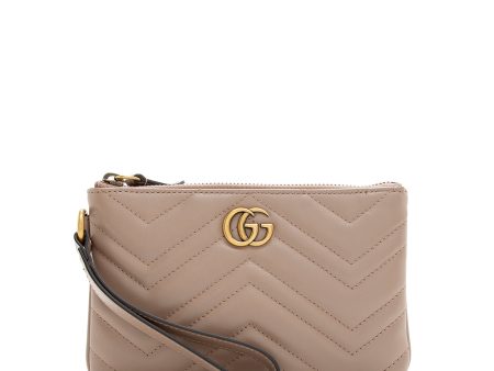 Gucci Matelasse Leather GG Marmont Wristlet Fashion