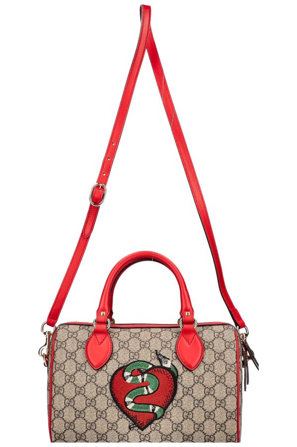 GUCCI Kingsnake Boston Bag GG Supreme on Sale