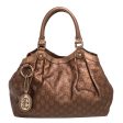 Gucci Metallic Gold Guccissima Leather Medium Sukey Tote Hot on Sale