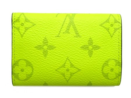 LOUIS VUITTON Discovery Women s Men s Tri-fold Wallet M67629 Taigarama Jaune [Yellow] Fashion