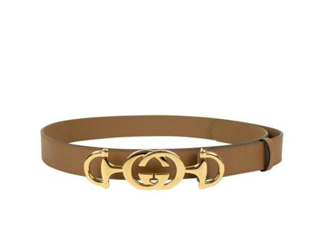 Gucci  Women s Taupe Calf-Skin Leather Belt (GGWB1000) For Sale