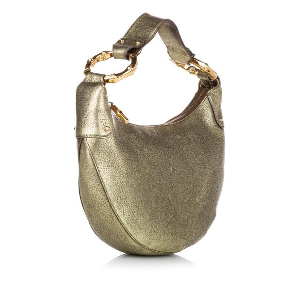 Gucci Bamboo Ring Leather Hobo Bag on Sale