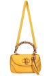 GUCCI 1947 New Convertible Bamboo Top Handle Bag Medium Yellow on Sale