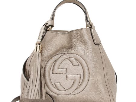 Gucci Metallic Leather Soho Small Tote Supply