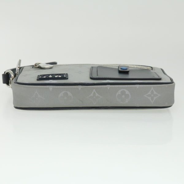 LOUIS VUITTON Monogram satellite alpha Clutch Bag Silver M44171 32344A Online