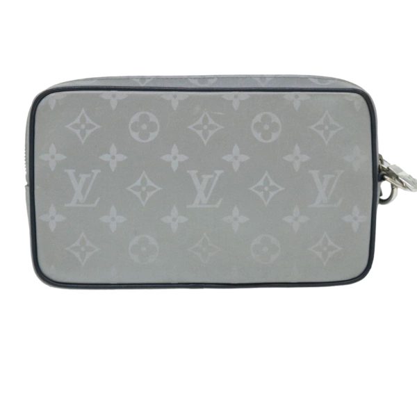 LOUIS VUITTON Monogram satellite Clutch Bag Silver M44171 32349A Fashion