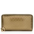 Gucci Metallic Microguccissima Zip Around Wallet Online Sale