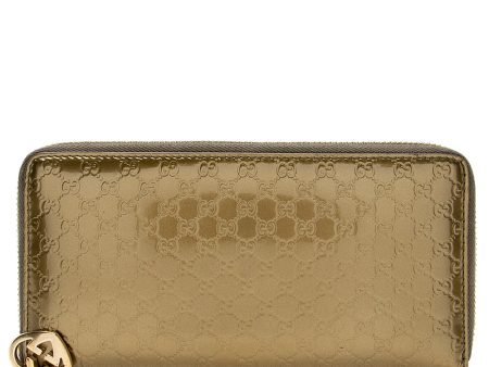 Gucci Metallic Microguccissima Zip Around Wallet Online Sale