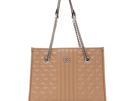 Gucci Matelasse Leather GG Marmont Aria Medium Tote Discount