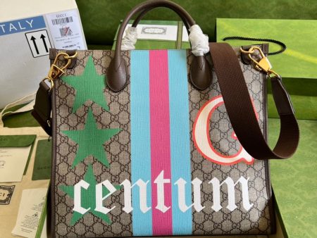 Gucci Medium Tote Bag With Geometric Print Online Sale