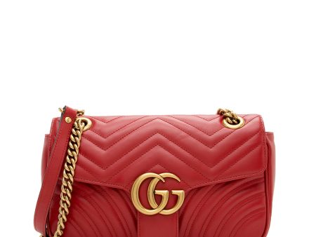 Gucci Matelasse Leather GG Marmont Small Flap Shoulder Bag Online Hot Sale