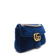 GUCCI Medium Marmont Matelasse Velvet Blue- OUTLET FINAL SALE For Discount