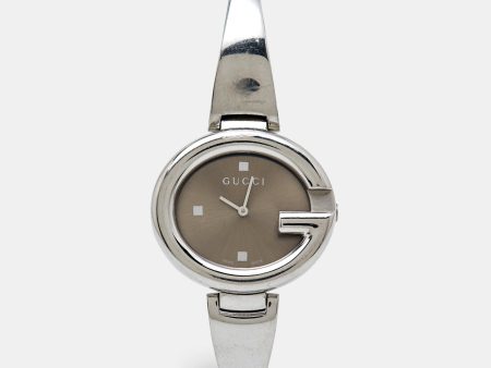 Gucci Brown Stainless Steel Guccissima YA134302 Women s Wristwatch 36 mm on Sale