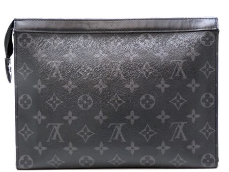 LOUIS VUITTON Pochette Voyage MM Men s Second Bag M61692 Monogram Eclipse Noir [Black] Cheap