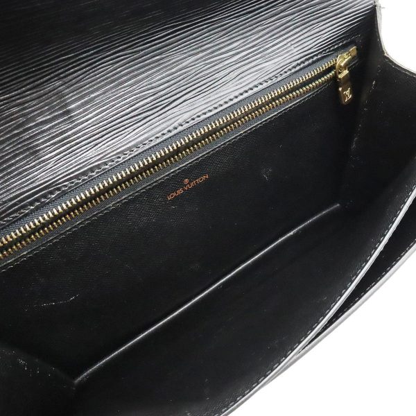 LOUIS VUITTON Epi Pochette Serie Dragonne Second Bag Noir Black Key Missing M52612 on Sale