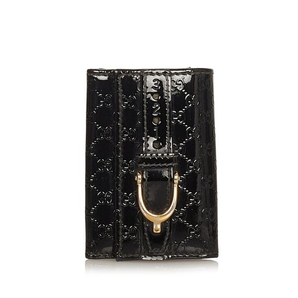 Gucci Microguccissima Nice Patent Leather Key Holder on Sale