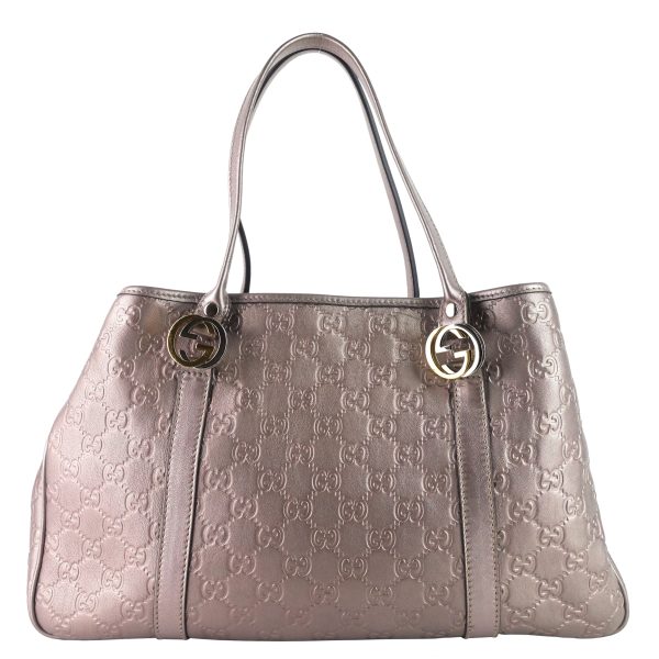 GG Twins Medium Metallic Guccissima Leather Bag Online now