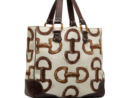 GUCCI Bamboo Horsebit Tote Tote Bag Discount