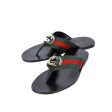 Gucci Men s Shoes Black, Red & Green Calf-Skin leather   Fabric Sandals (GGM1722) Supply