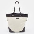 Gucci  Off White Brown Canvas and Guccissima Leather Tote Cheap