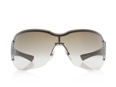 Gucci Crystal GG Shield Sunglasses For Cheap