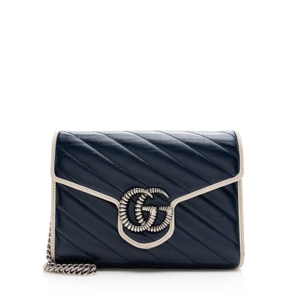 Gucci Matelasse Leather Torchon GG Marmont Mini Chain Bag Discount