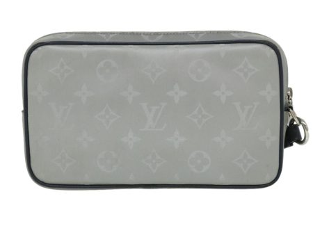 LOUIS VUITTON Monogram satellite alpha Clutch Bag Silver M44171 32344A Online