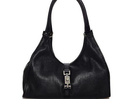 Gucci Jackie Perforated Leather Shoulder Bag Online Hot Sale