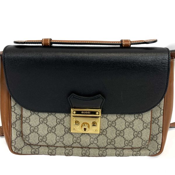 GUCCI - Padlock Mini Monogram Brown Top Handle - Crossbody   Shoulder Bag For Cheap