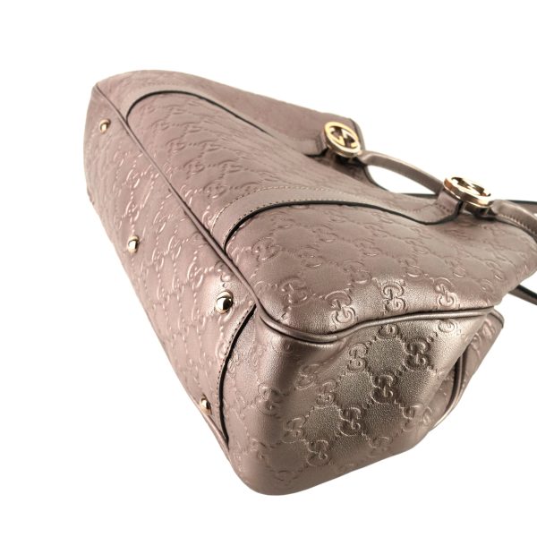 GG Twins Medium Metallic Guccissima Leather Bag Online now