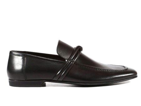 Gucci Men Designer Shoes Smooth Black Leather Classic Loafers - 121471 (GGM1538) Cheap