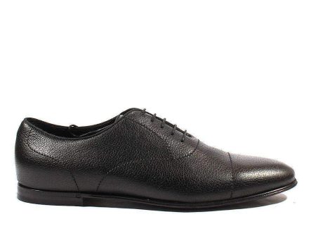 Gucci Men s Designer Shoes Black Pebbled Leather Oxfords (GGM1542) For Discount