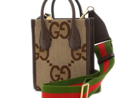 Gucci Jumbo GG 2Way Shoulder Bag Canvas Beige 699406 Hot on Sale