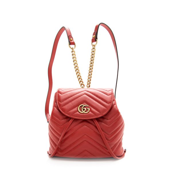 Gucci Matelasse Leather GG Marmont Mini Backpack Online Sale