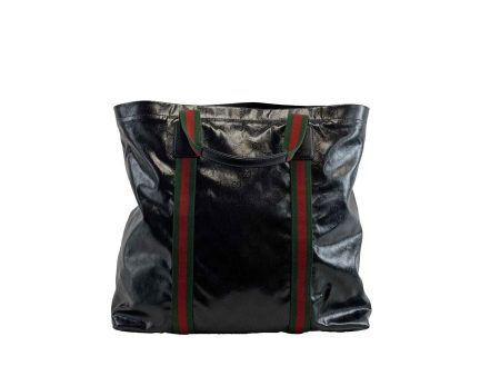 GUCCI - GG Crystal Medium Tote - Green Red Web Grosgrain FULL KIT Discount