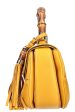 GUCCI 1947 New Convertible Bamboo Top Handle Bag Medium Yellow on Sale