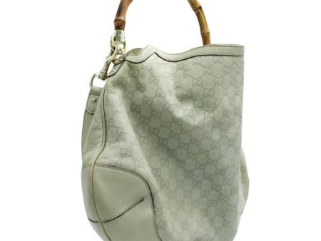 GUCCI  Gg  Embossed Bamboo Top Handle Hobo Bag Online now