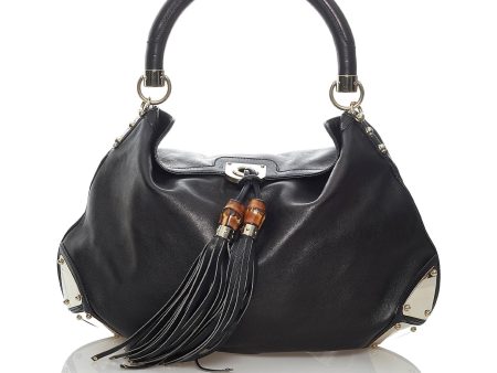 Gucci Bamboo Indy Leather Hobo Bag Cheap