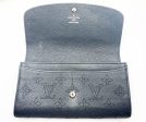 Louis Vuitton Black Iris Mahina Leather Long Wallet Fashion