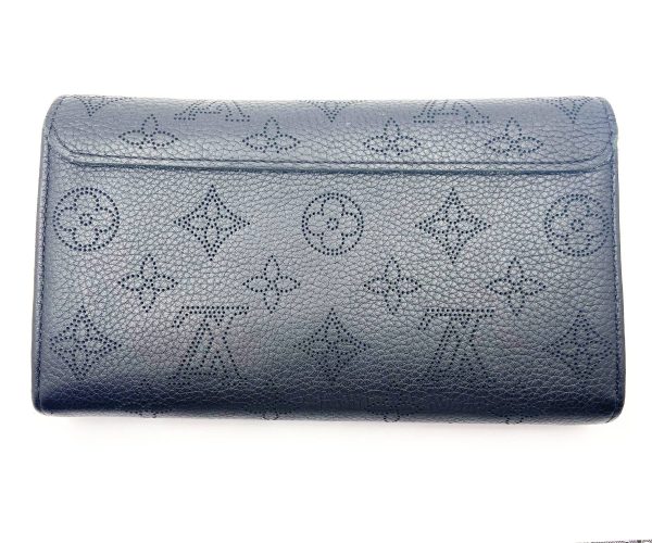 Louis Vuitton Black Iris Mahina Leather Long Wallet Fashion