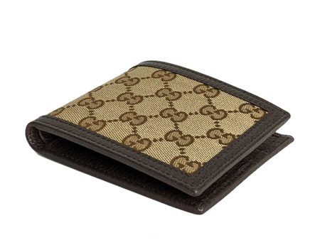 Gucci Men s Bi Fold wallet 260987 525040 Beige & Brown Guccissima (GGMW2022) Fashion