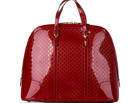 Gucci Microguccissima Nice Patent Leather Satchel Online Sale