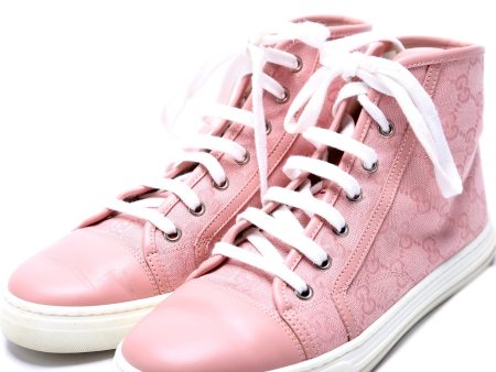 Gucci Canvas High Top Sneakers Size 38 Sale