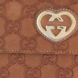 Gucci Metallic Bronze Guccissima Leather Interlocking GG Flap French Wallet For Discount