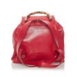 Gucci Bamboo Leather Drawstring Backpack Discount