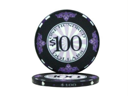 $100 Scroll 10 Gram Ceramic Poker Chip Online