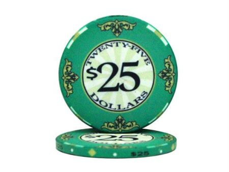 $25 Scroll 10 Gram Ceramic Poker Chip Online Hot Sale