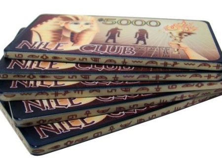 10 $5000 Nile Club 40 Gram Ceramic Poker Plaques Fashion